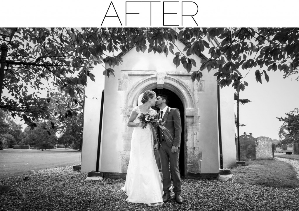 church wedding kiss - after aldermaston
